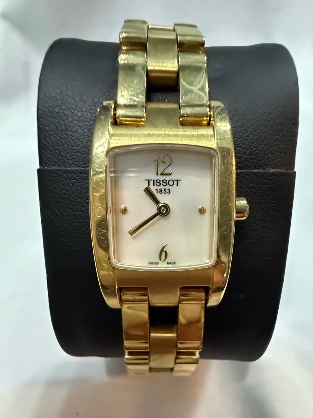 Tissot Gold Bracelet Watch with Mother-of-Pearl Dial